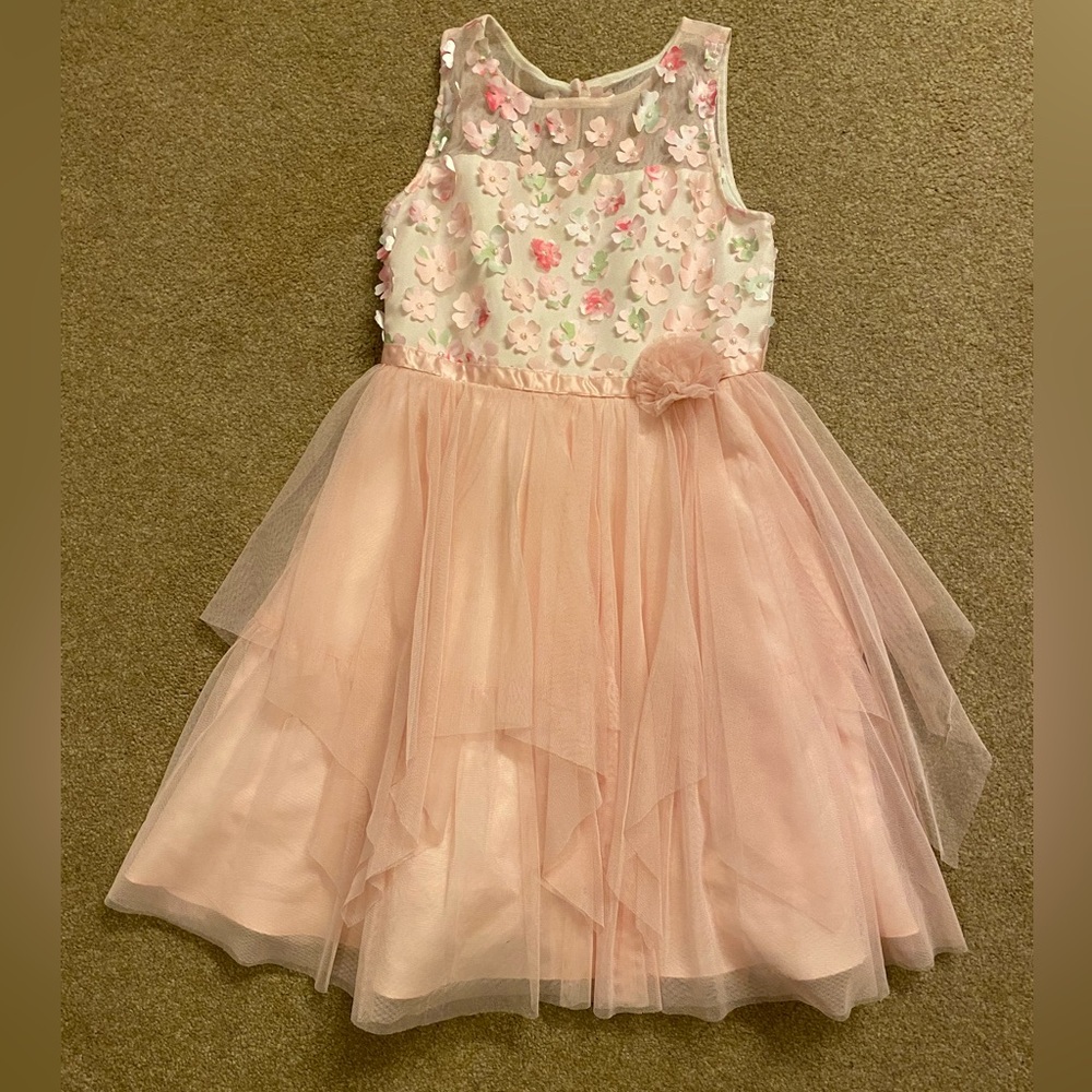 Jona Michelle Pink Floral Kids Dress